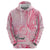 Breast Cancer Awareness Month Hoodie Butterfly Polynesia Watercolor Pink