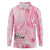 Breast Cancer Awareness Month Long Sleeve Polo Shirt Butterfly Polynesia Watercolor Pink