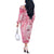 Breast Cancer Awareness Month Off The Shoulder Long Sleeve Dress Butterfly Polynesia Watercolor Pink