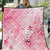 Breast Cancer Awareness Month Quilt Butterfly Polynesia Watercolor Pink