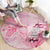 Breast Cancer Awareness Month Round Carpet Butterfly Polynesia Watercolor Pink