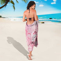 Breast Cancer Awareness Month Sarong Butterfly Polynesia Watercolor Pink