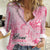 Breast Cancer Awareness Month Women Casual Shirt Butterfly Polynesia Watercolor Pink