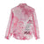 Breast Cancer Awareness Month Women Casual Shirt Butterfly Polynesia Watercolor Pink