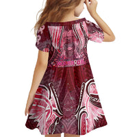 Breast Cancer Warrior Family Matching Mermaid Dress and Hawaiian Shirt Angel Wings Polynesian Pattern