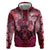 Breast Cancer Warrior Hoodie Angel Wings Polynesian Pattern