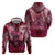 Breast Cancer Warrior Hoodie Angel Wings Polynesian Pattern