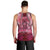 Breast Cancer Warrior Men Tank Top Angel Wings Polynesian Pattern