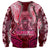 Breast Cancer Warrior Sweatshirt Angel Wings Polynesian Pattern