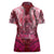 Breast Cancer Warrior Women Polo Shirt Angel Wings Polynesian Pattern