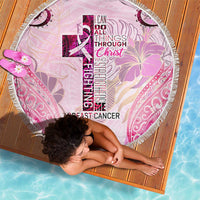 Breast Cancer Polynesian Beach Blanket I Can Do All Things Through Christ