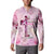Breast Cancer Polynesian Button Sweatshirt I Can Do All Things Through Christ