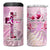 Breast Cancer Polynesian 4 in 1 Can Cooler Tumbler I Can Do All Things Through Christ