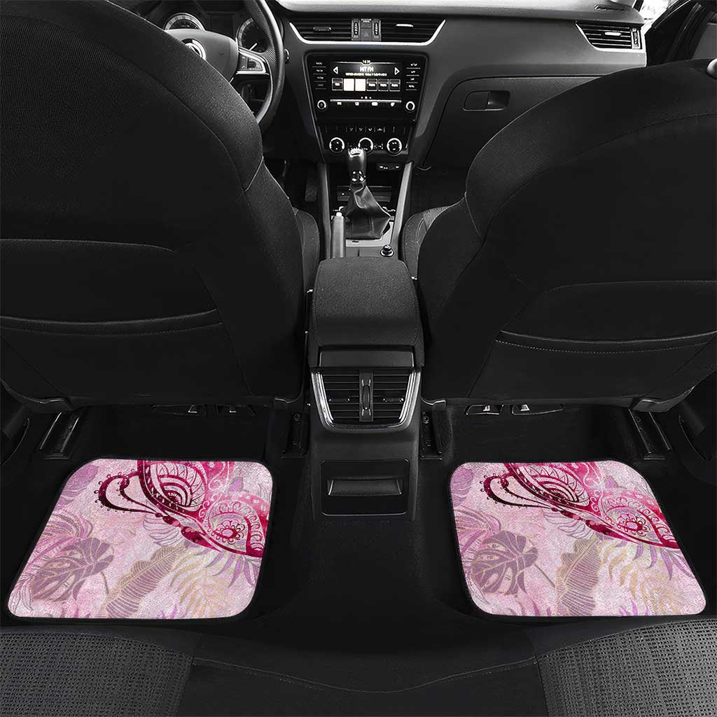 Breast Cancer Polynesian Car Mats I Can Do All Things Through Christ