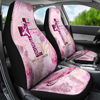 Breast Cancer Polynesian Car Seat Cover I Can Do All Things Through Christ DT02 - Polynesian Pride