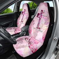 Breast Cancer Polynesian Car Seat Cover I Can Do All Things Through Christ DT02 - Polynesian Pride