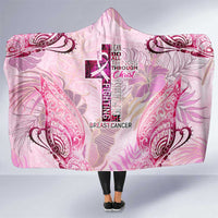 Breast Cancer Polynesian Hooded Blanket I Can Do All Things Through Christ