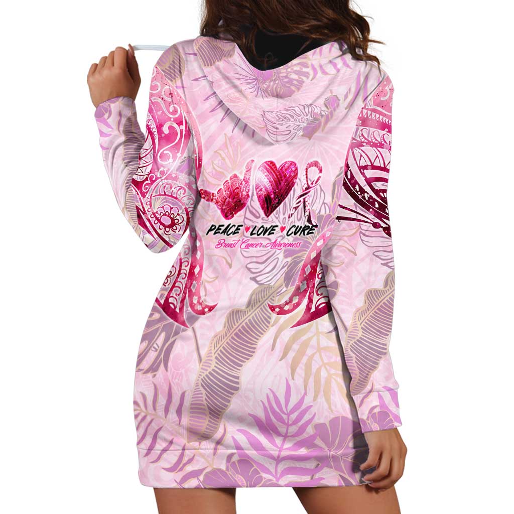 Breast Cancer Polynesian Hoodie Dress I Can Do All Things Through Christ