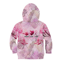 Breast Cancer Polynesian Kid Hoodie I Can Do All Things Through Christ