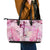 Breast Cancer Polynesian Leather Tote Bag I Can Do All Things Through Christ