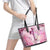 Breast Cancer Polynesian Leather Tote Bag I Can Do All Things Through Christ