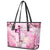 Breast Cancer Polynesian Leather Tote Bag I Can Do All Things Through Christ