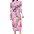 Breast Cancer Polynesian Long Sleeve Bodycon Dress I Can Do All Things Through Christ