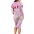 Breast Cancer Polynesian Long Sleeve Bodycon Dress I Can Do All Things Through Christ