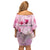 Breast Cancer Polynesian Off Shoulder Short Dress I Can Do All Things Through Christ