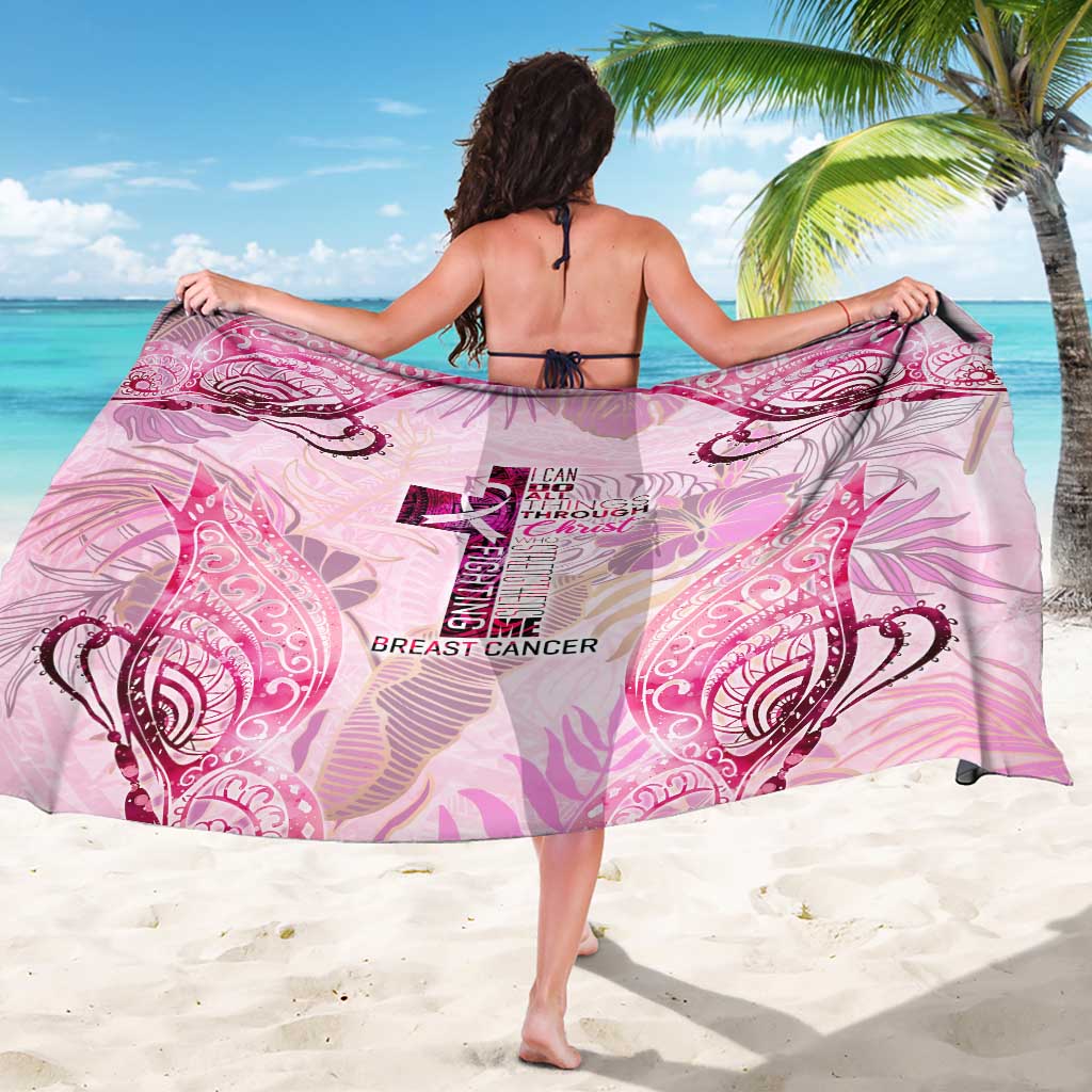 Breast Cancer Polynesian Sarong I Can Do All Things Through Christ