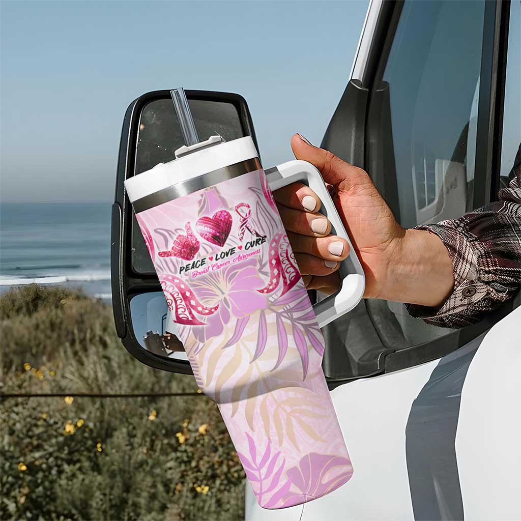 Breast Cancer Polynesian Tumbler With Handle I Can Do All Things Through Christ