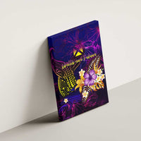 Wallis and Futuna Canvas Wall Art Whale Hibiscus Polynesian