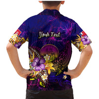 Wallis and Futuna Family Matching Mermaid Dress and Hawaiian Shirt Whale Hibiscus Polynesian