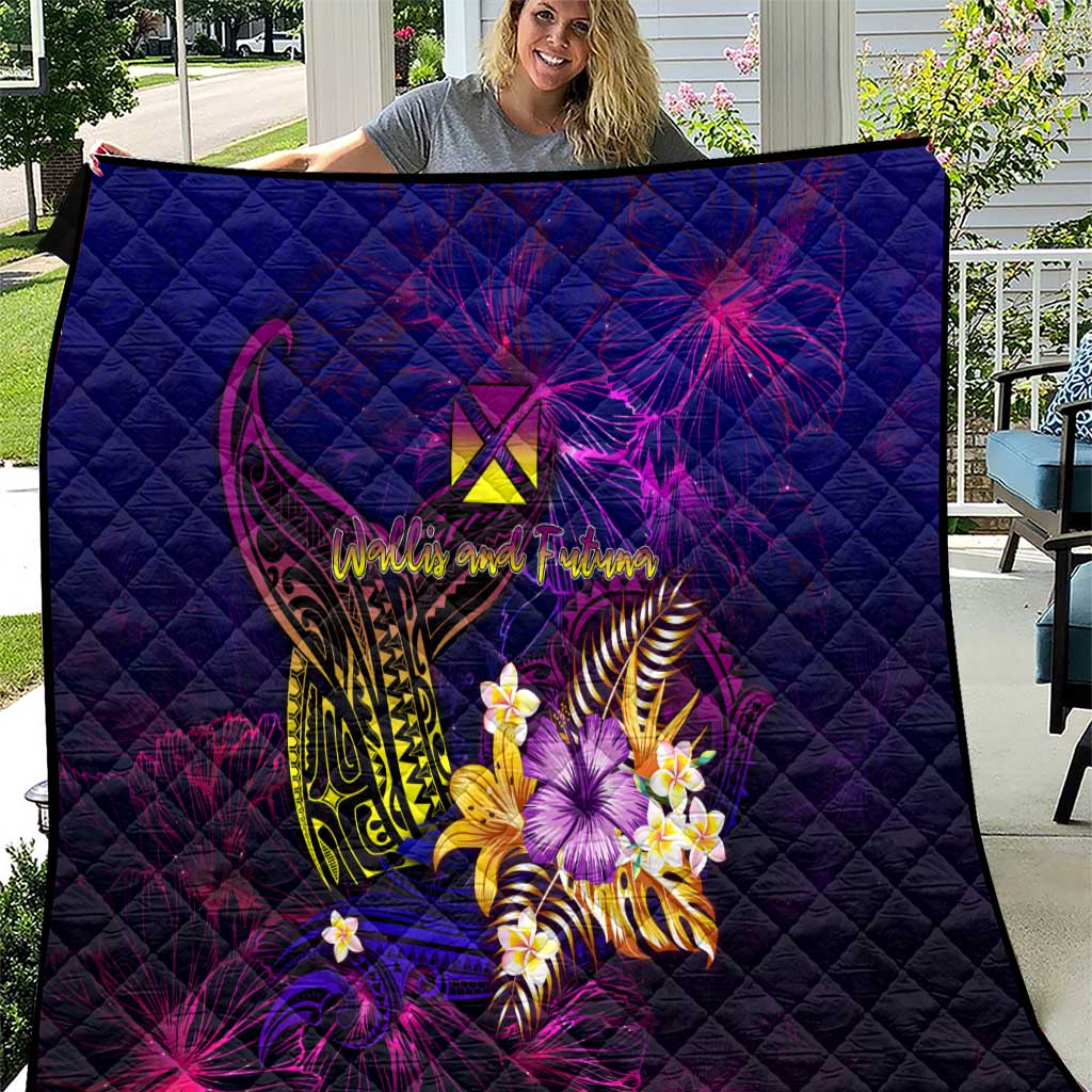 Wallis and Futuna Quilt Whale Hibiscus Polynesian