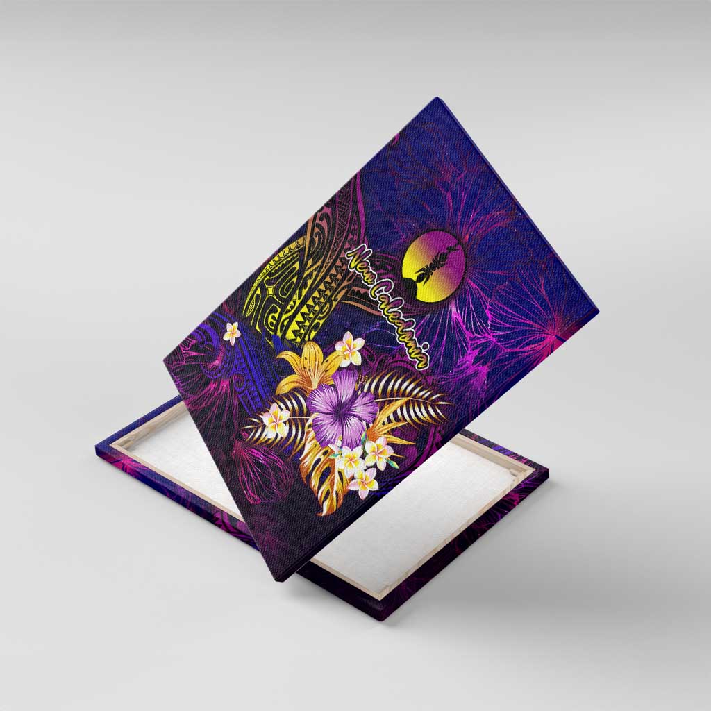 New Caledonia Canvas Wall Art Whale Hibiscus Polynesian