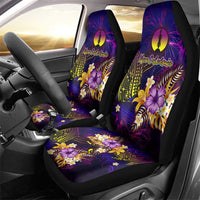 New Caledonia Car Seat Cover Whale Hibiscus Polynesian