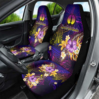 New Caledonia Car Seat Cover Whale Hibiscus Polynesian