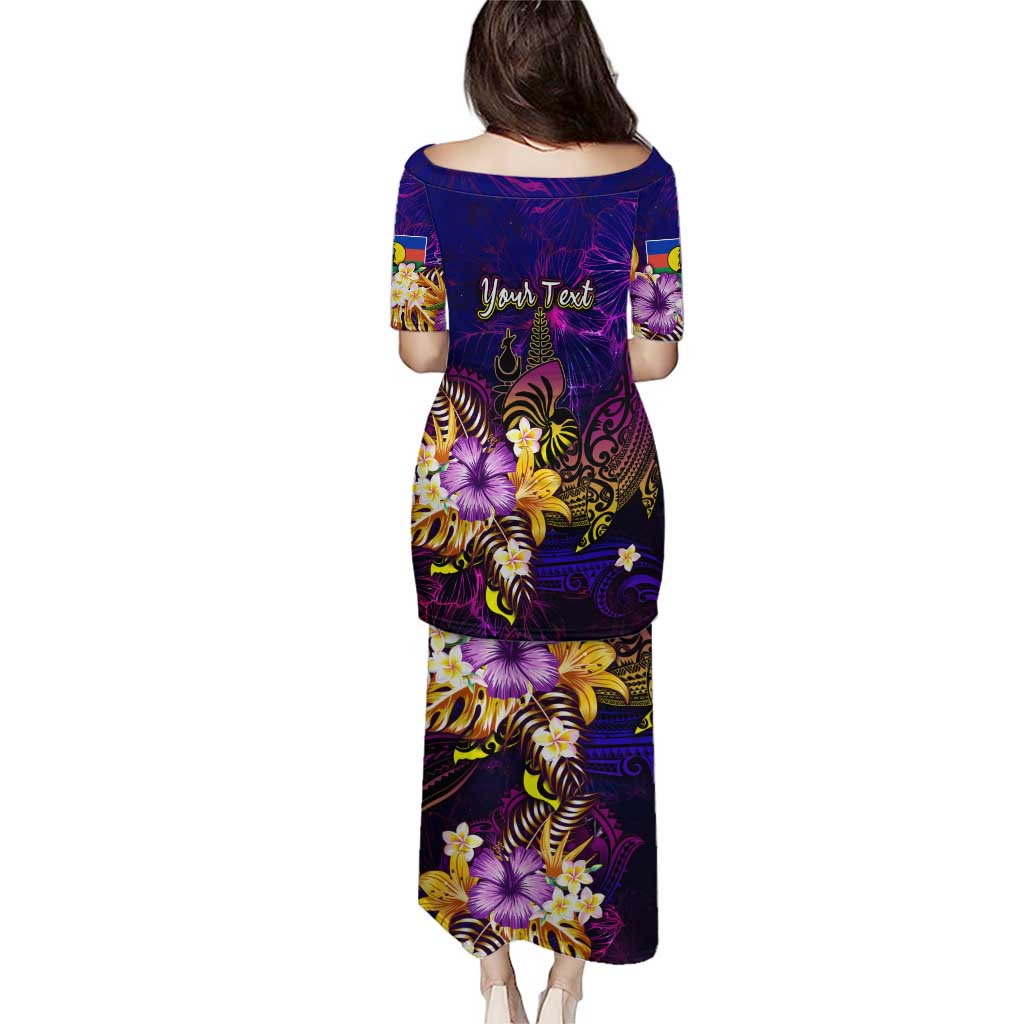 New Caledonia Puletasi Whale Hibiscus Polynesian