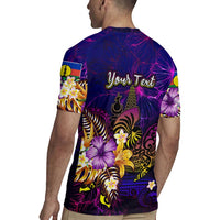 New Caledonia Rugby Jersey Whale Hibiscus Polynesian