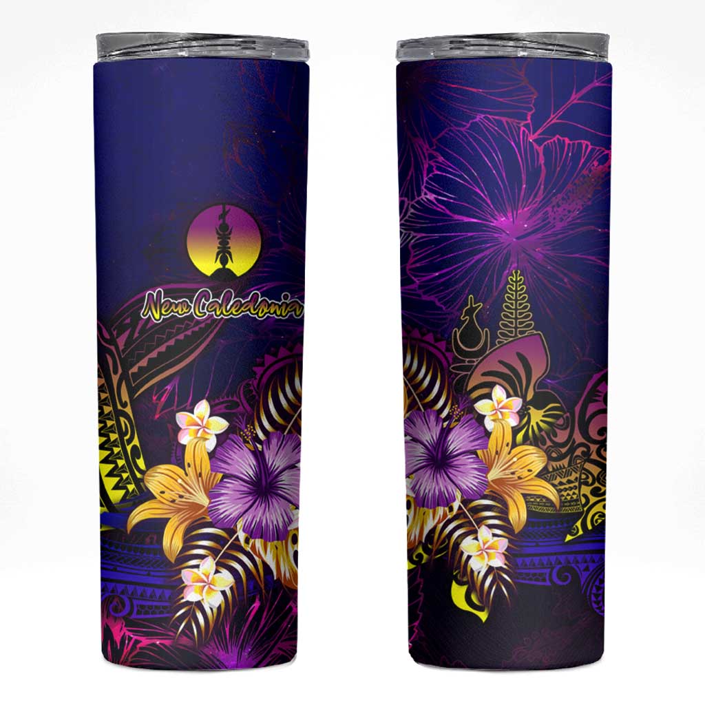 New Caledonia Skinny Tumbler Whale Hibiscus Polynesian