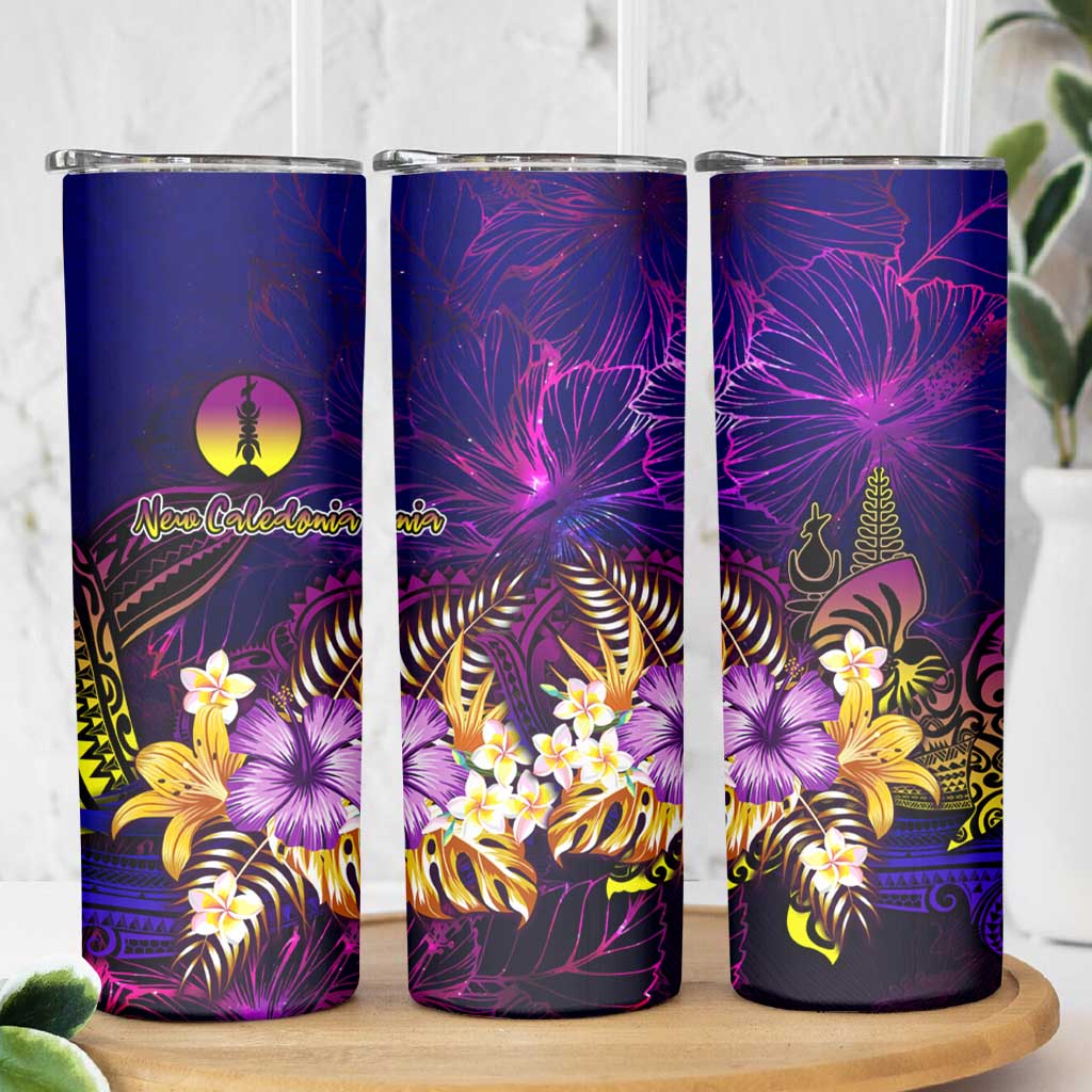 New Caledonia Skinny Tumbler Whale Hibiscus Polynesian