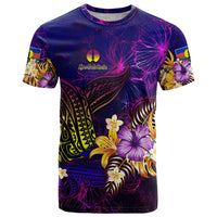 New Caledonia T Shirt Whale Hibiscus Polynesian
