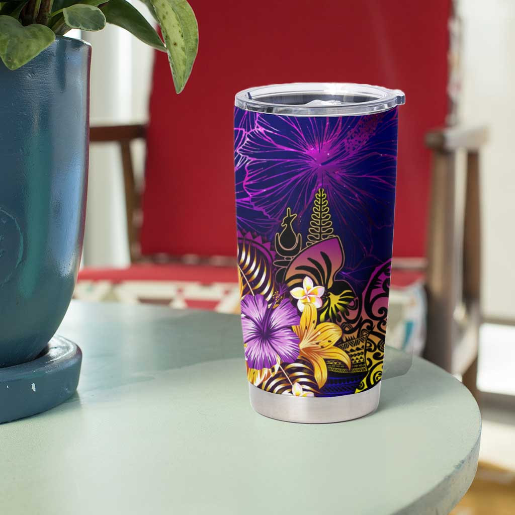 New Caledonia Tumbler Cup Whale Hibiscus Polynesian
