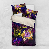 Tahiti French Polynesia Bedding Set Whale Hibiscus Polynesian