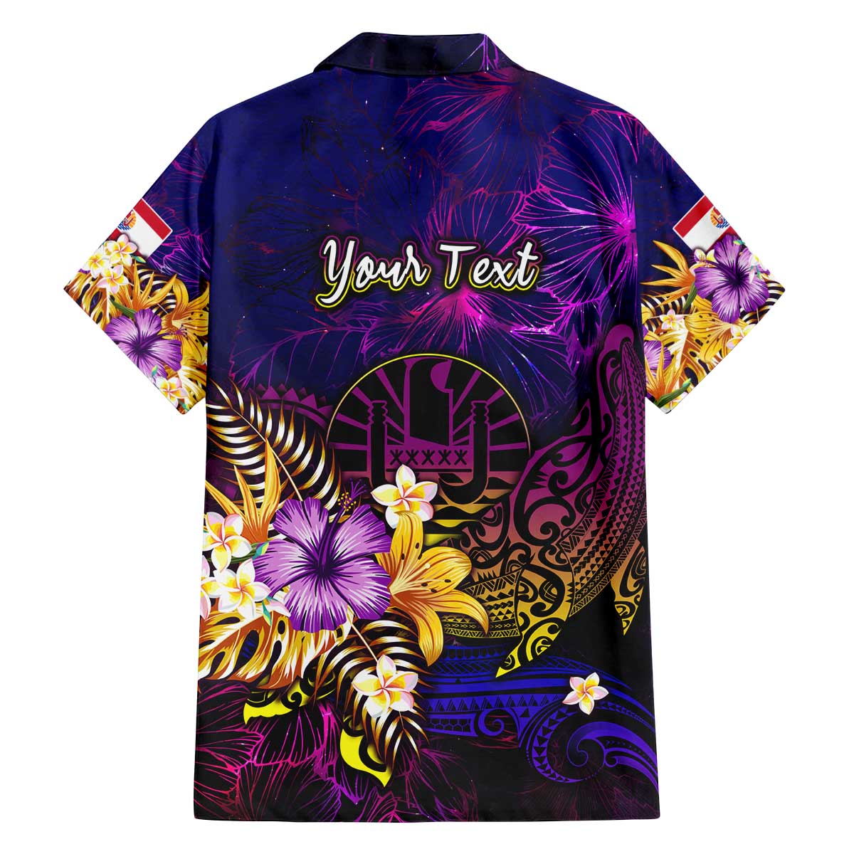 Tahiti French Polynesia Family Matching Off The Shoulder Long Sleeve Dress and Hawaiian Shirt Whale Hibiscus Polynesian DT02 - Polynesian Pride