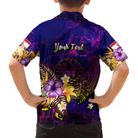 Tahiti French Polynesia Family Matching Puletasi and Hawaiian Shirt Whale Hibiscus Polynesian DT02 - Polynesian Pride