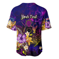 Cook Islands Baseball Jersey Whale Hibiscus Polynesian DT02 - Polynesian Pride