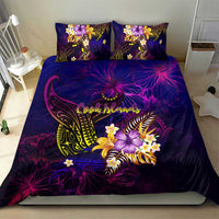 Cook Islands Bedding Set Whale Hibiscus Polynesian