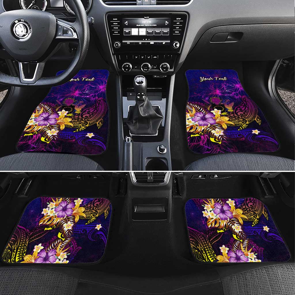 Cook Islands Car Mats Whale Hibiscus Polynesian
