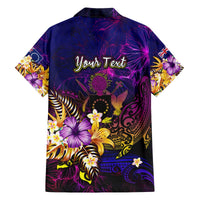 Cook Islands Family Matching Off The Shoulder Long Sleeve Dress and Hawaiian Shirt Whale Hibiscus Polynesian DT02 - Polynesian Pride